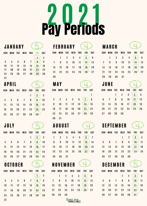 2021 pay periods calendar