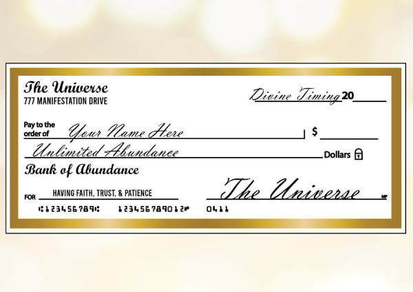 Abundance check sample with gold border