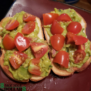 Image of Avocado toast and tomatoes