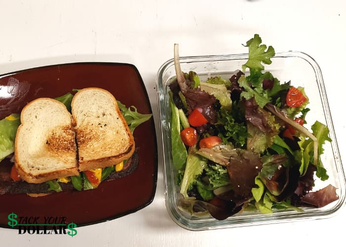 BLT Sandwich and salad