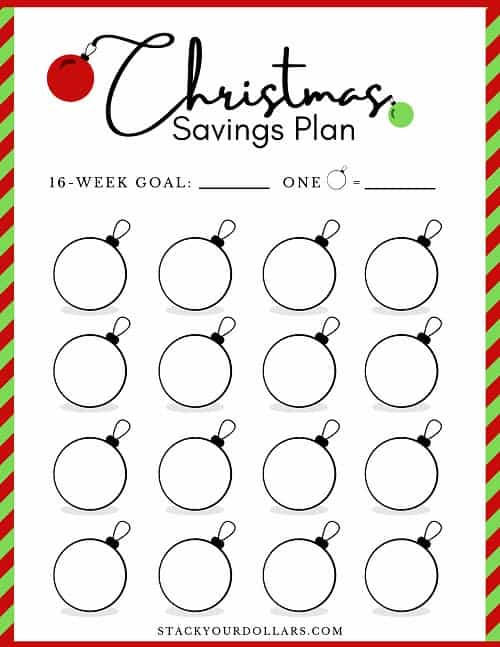 Christmas Savings Plan Free Printables Stack Your Dollars