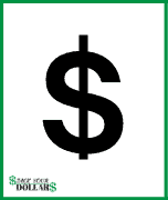 Image is of the dollar sign symbol