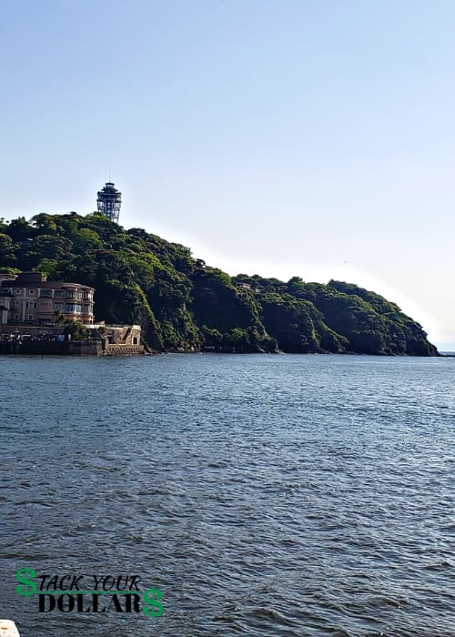 Enoshima Island across water