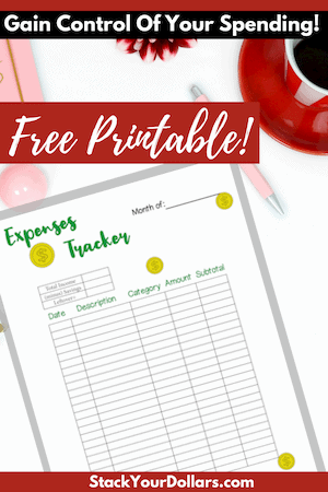 Free printable of an expenses tracker