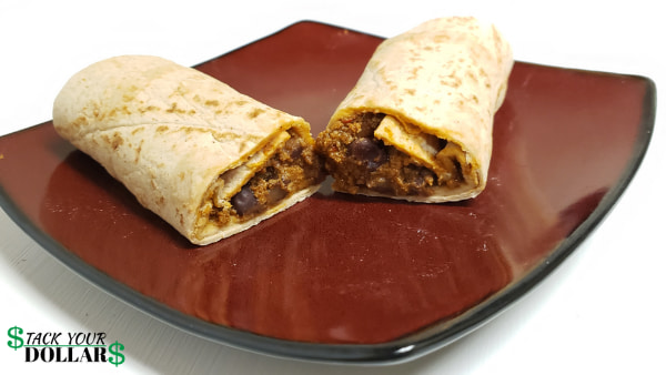 Cheap homemade burrito