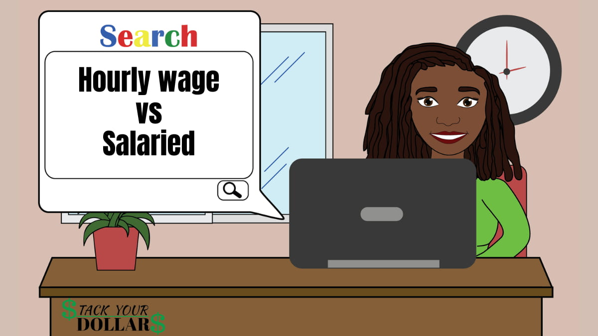 Internet search for hourly wage vs salaried