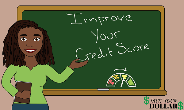 Improve your credit score chalkboard lesson