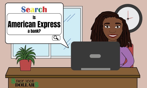 Image of search on if american express is a bank