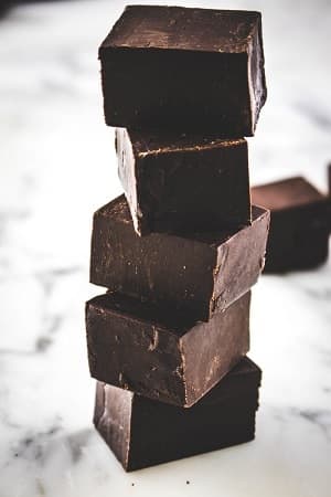 Stacked orange chocolate blocks