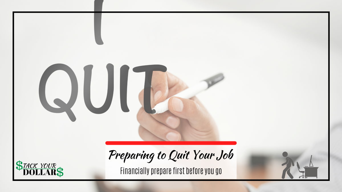 Hand writing "I Quit". Title: Preparing to quit your job