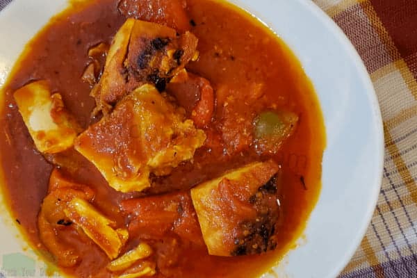 A meal of Roman-style chicken in Italy