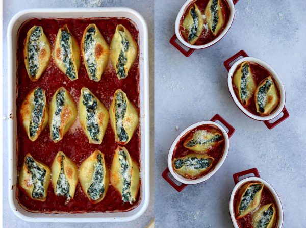 Spinach and Ricotta Stuffed Shells