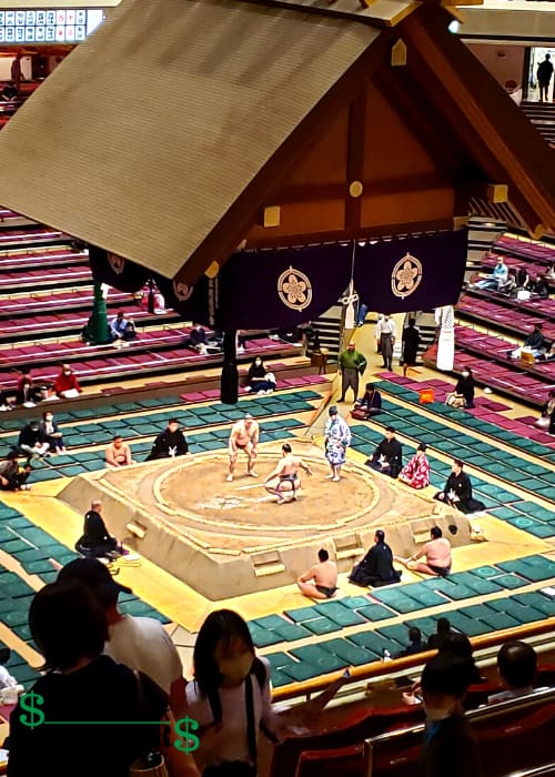 Wrestlers at Sumo Tournament