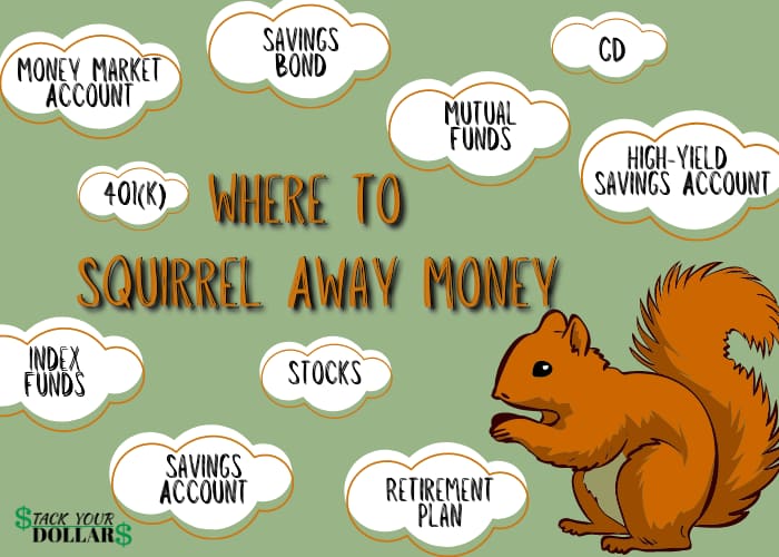 Types of savings and investment accounts to squirrel away money