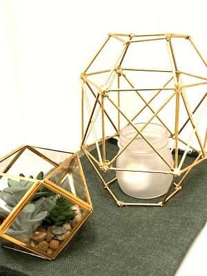 geometric candle holder craft