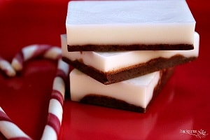 Peppermint bark soap and candy canes