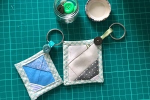 Quilted keychain