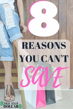 8 Reasons Why It's Hard to Save Money Pin